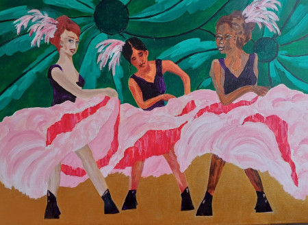 Cancan carnaval 58x78 Acryl