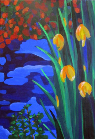 Een dag in het Amstelpark 50x70 acryl 2023