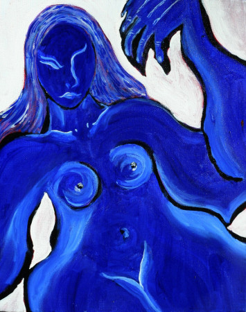 Wraakgodin 40x50 Acryl op doek 2021