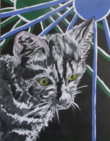 Poef 40x50 acryl op doek 2023 (verkocht)