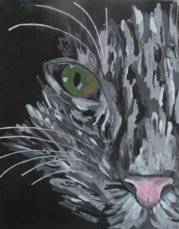 Poef 2 40x50 Acryl op doek 2022