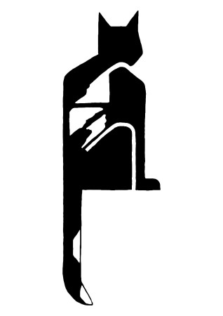 Zwarte kat 58x78 Acryl op doek 2025