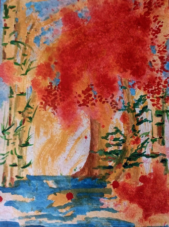 Kersenbloesem 29x39 aquarel op papier 2026