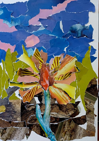 Gescheurd papier 30x42\