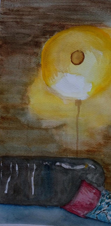 De lamp aquarel op papier 2026